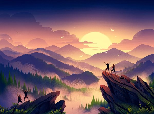 векторные пейзажи