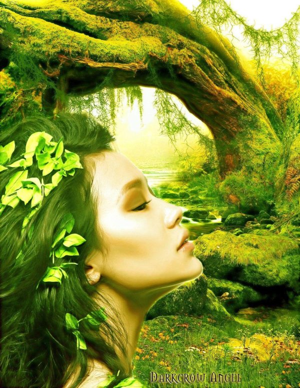 природа девушка