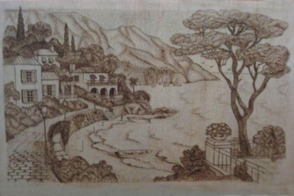 пейзаж для выжигания