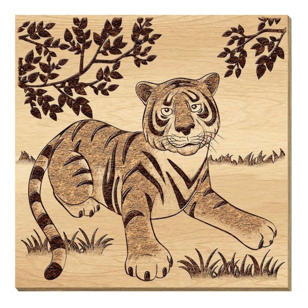 тигр для выжигания