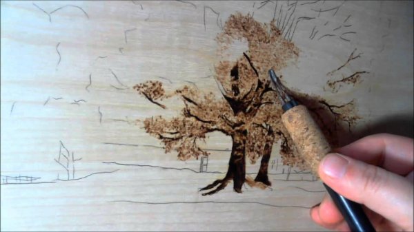 рисунки на дереве выжигателем