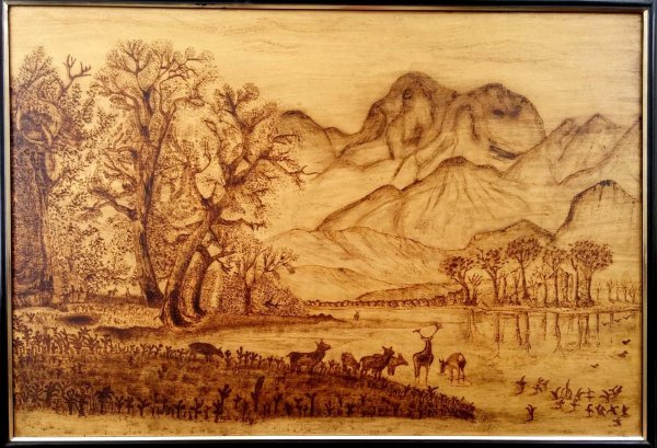 пейзаж для выжигания