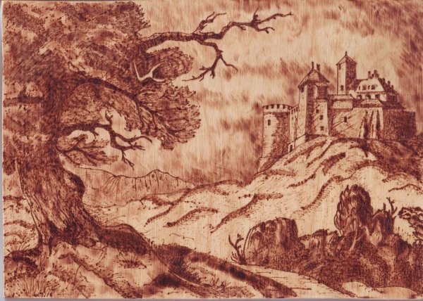 пейзаж для выжигания