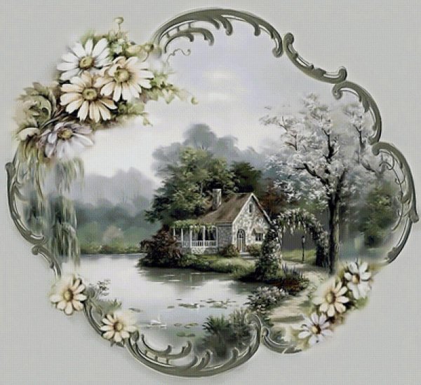 пейзаж с домиком