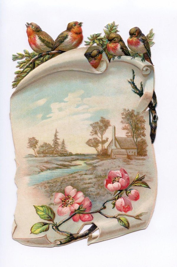 птички декупаж