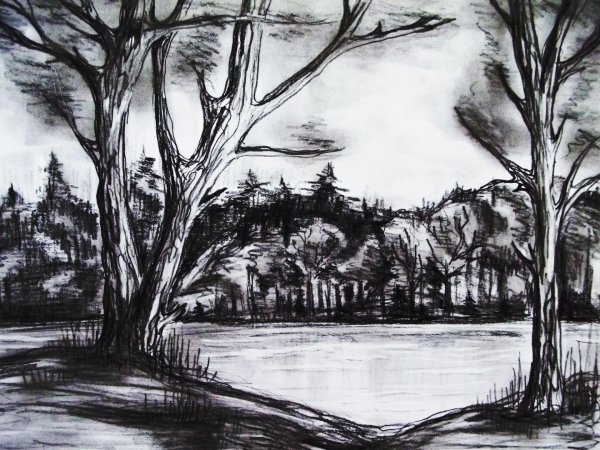 зарисовка пейзажа