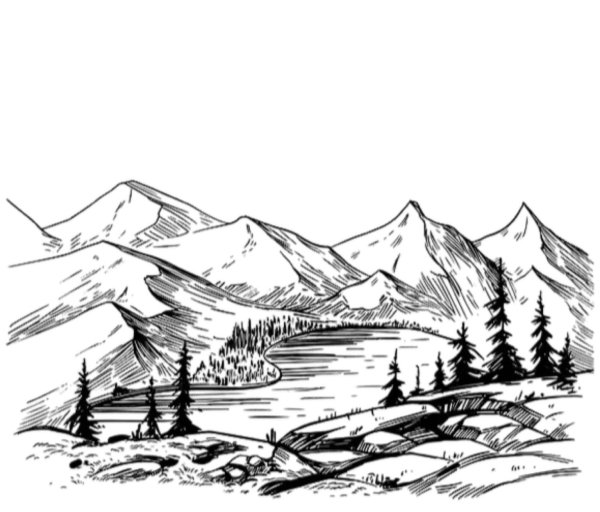 горы набросок