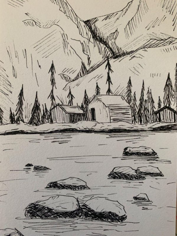 эскиз пейзажа