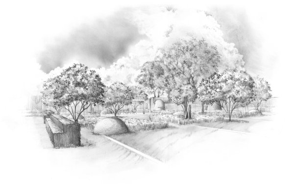 ландшафтный дизайн карандашом