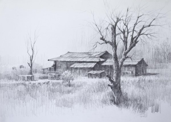 зарисовка пейзажа