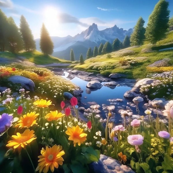 пейзажи цветы