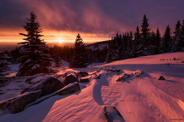 зимние закаты