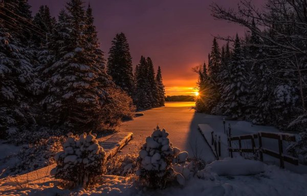 зимние закаты