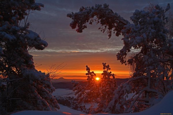 зимние закаты