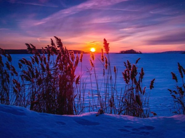 рассвет зимой