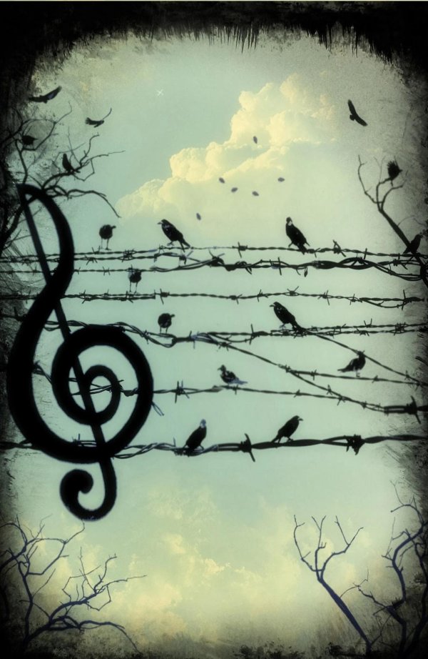 силуэт ноты