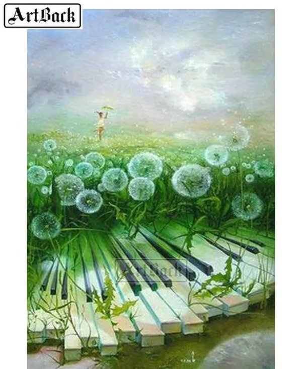 одуванчиковое поле моне