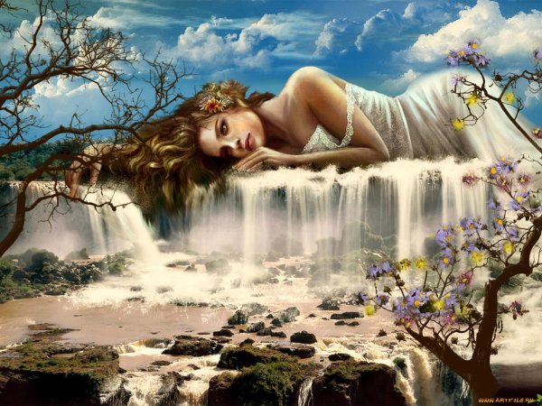 нимфы у ручья