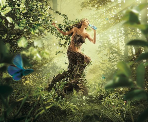 женщина природа