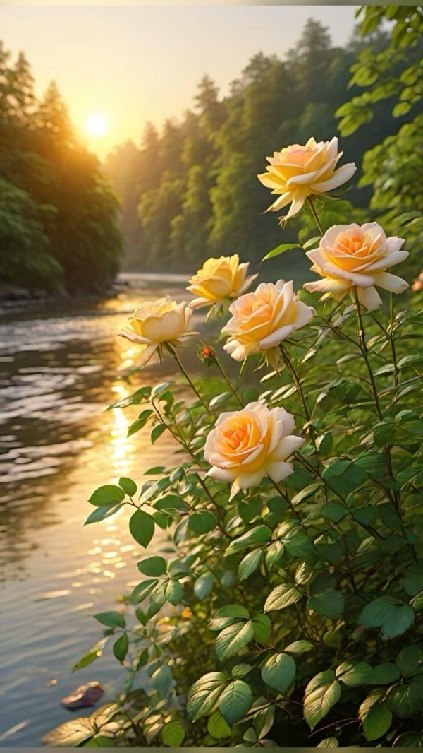 розы на воде