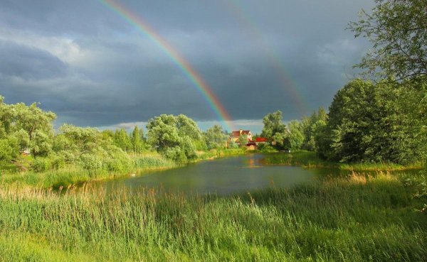 пейзаж с радугой