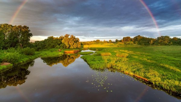 пейзаж с радугой