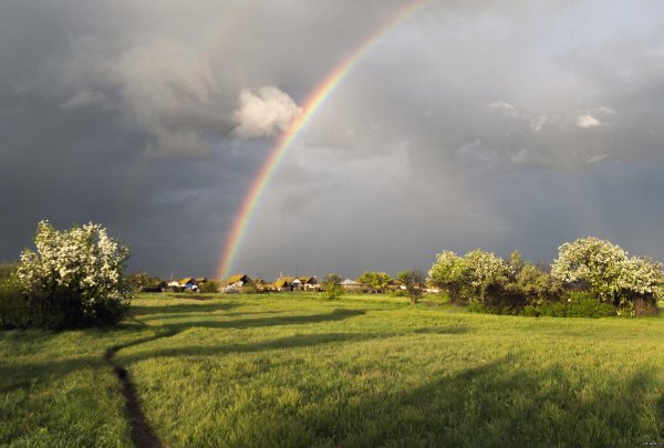 радуга над деревней
