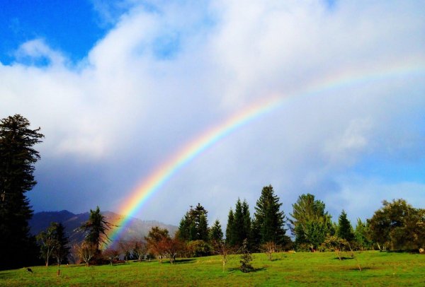 пейзаж с радугой