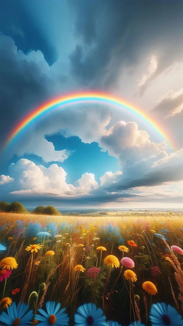 пейзаж с радугой