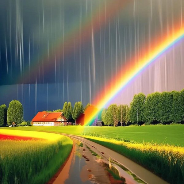 дождь радуга