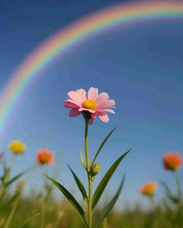 пейзаж с радугой