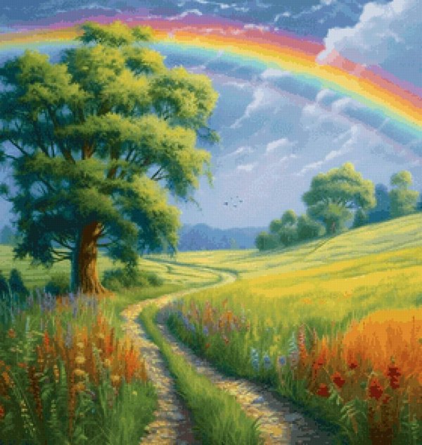 пейзаж с радугой