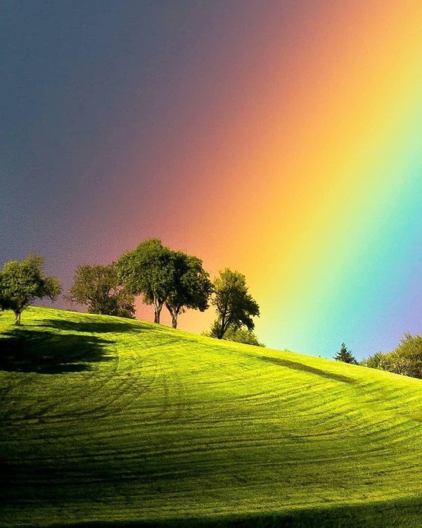 пейзаж с радугой