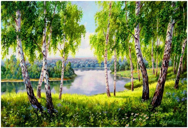 картины березы