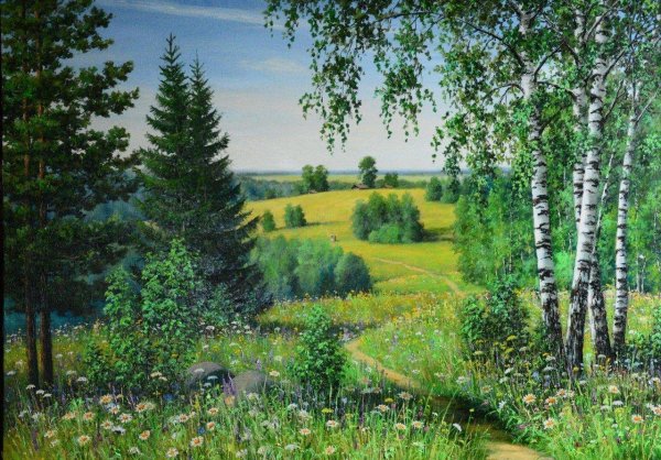 картина елены самарской берёзовяроща