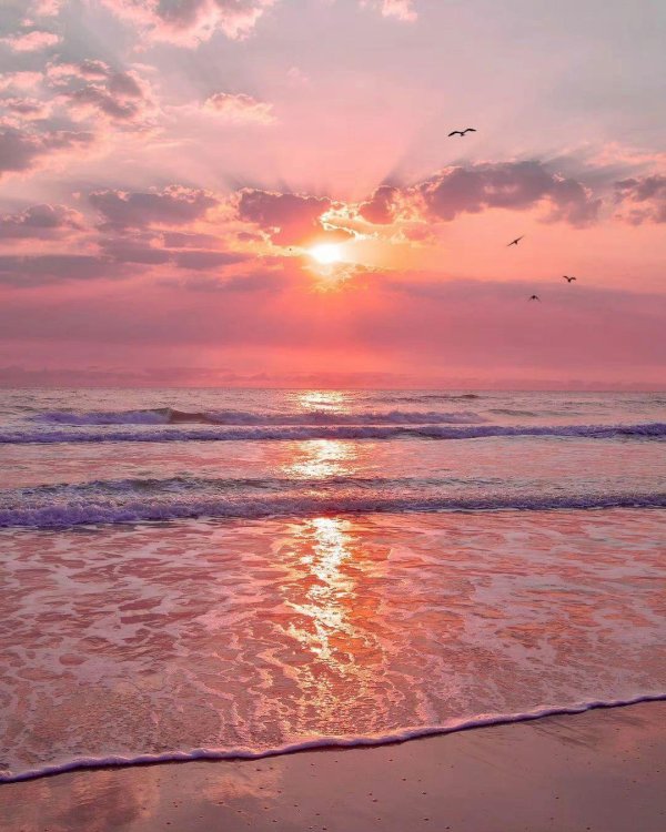 рассвет на море