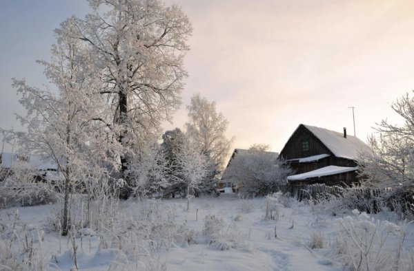 деревня зимняя