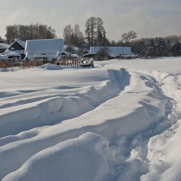 село зимой