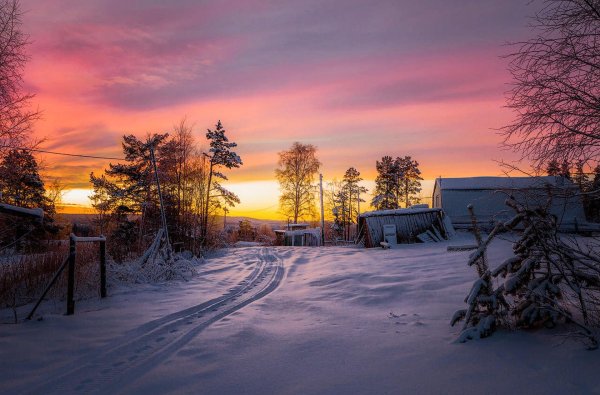 зимние закаты