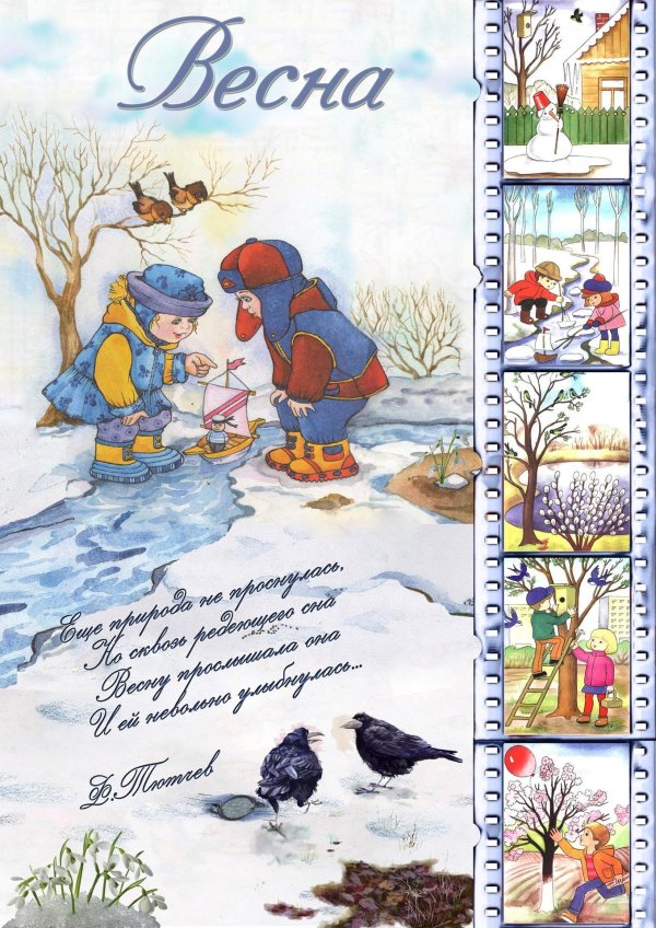 детям о весне для дошкольников