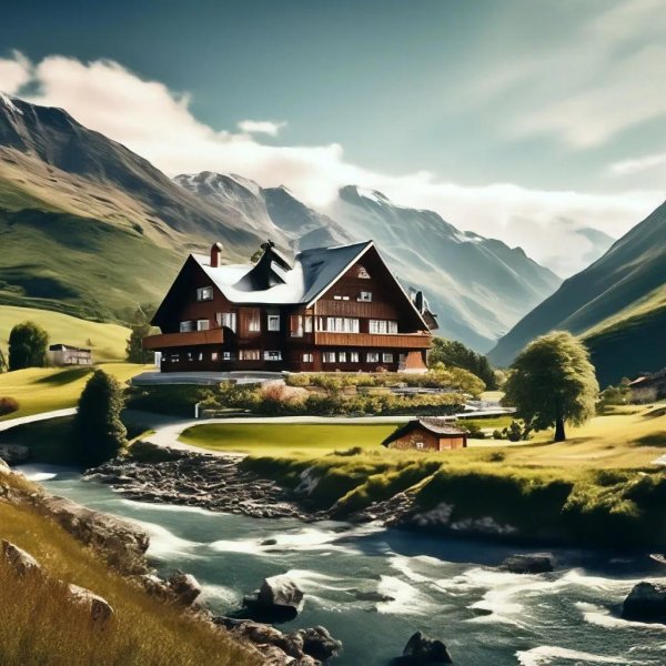 пейзажи с домами