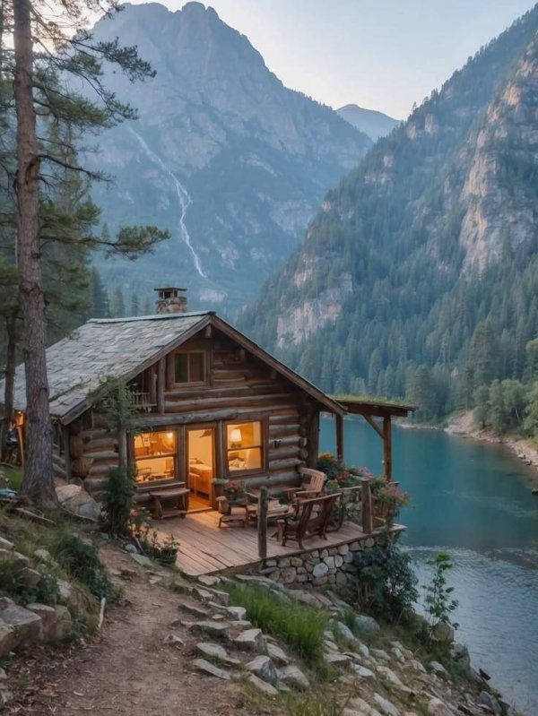cabin in the mountains