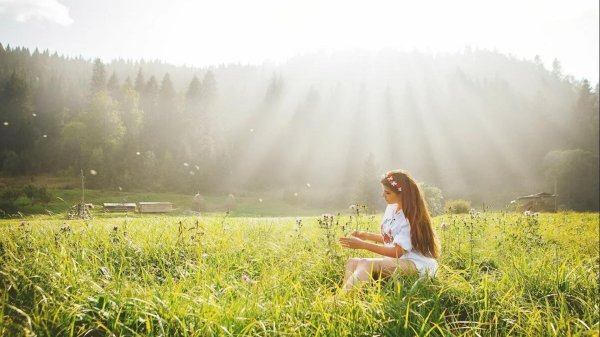 женщина на природе