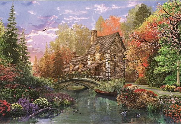 пазл trefl домик на берегу озера