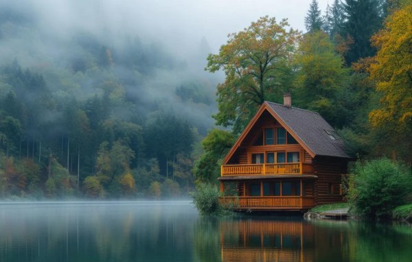 красивые дома на природе