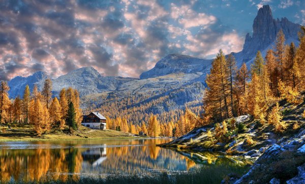 озеро федера доломиты