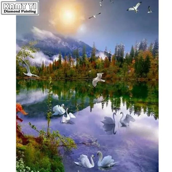 пара лебедей