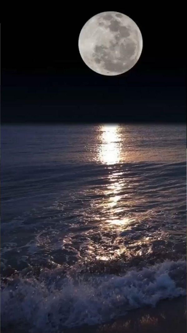 море с луной