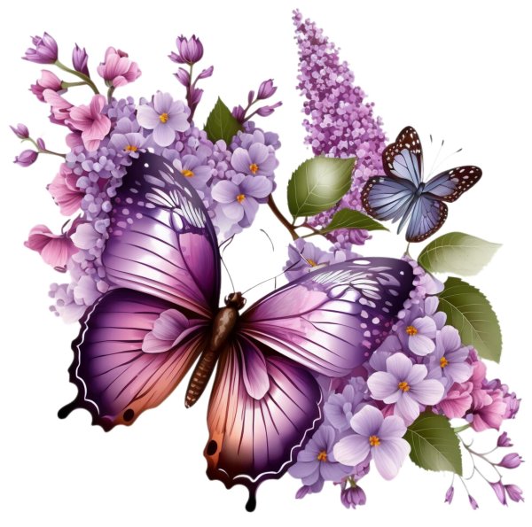 бабочки цветочки