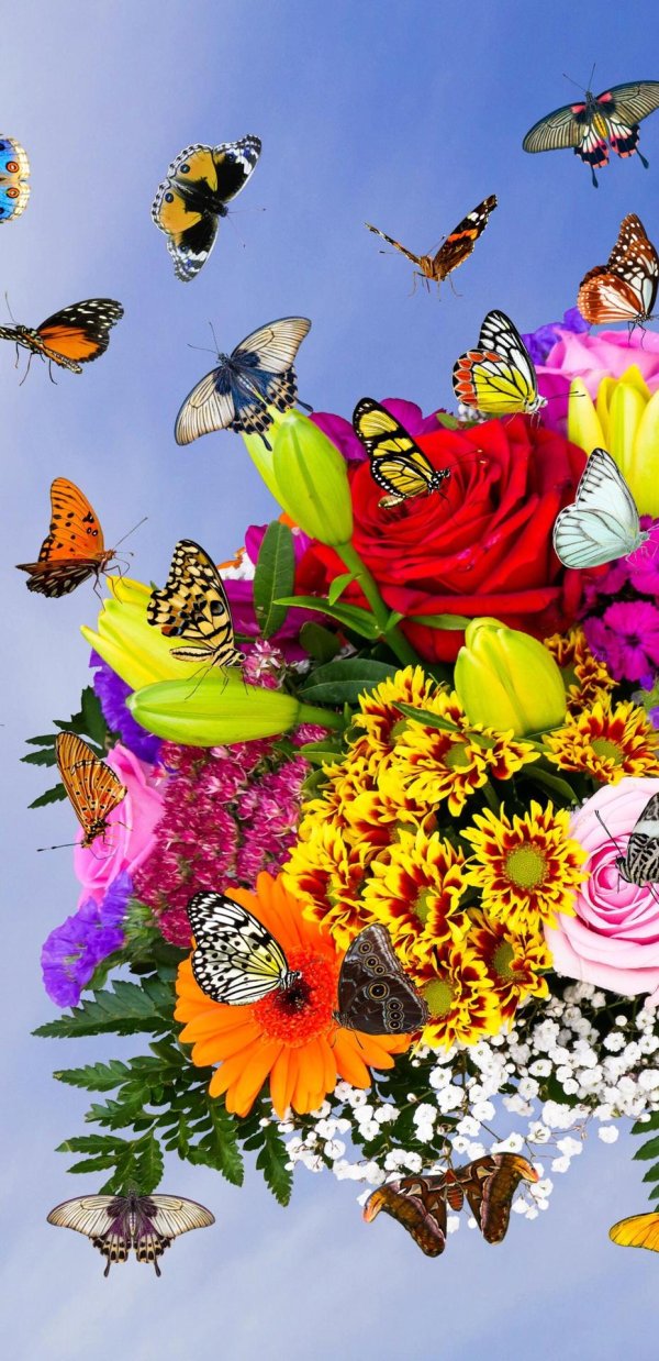 букет с бабочками